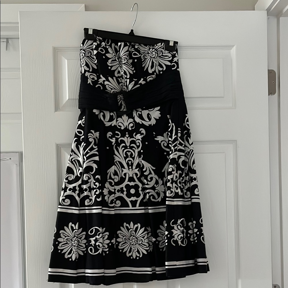 White House Black Market Embellished Strapless Midi Dress